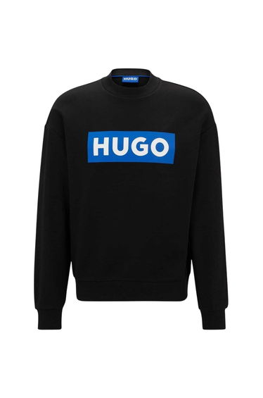 Hugo Mens Niero Box Logo Crew Neck Sweatshirt - Black