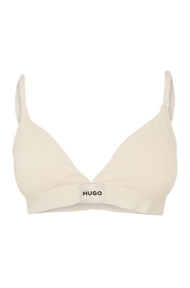 Hugo Womens/Ladies Triangle Cotton Jersey Bra - Natural