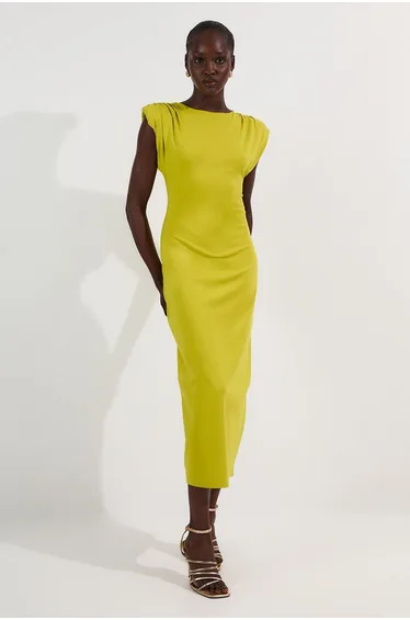 فستان ميدي جيرسية إستريتش