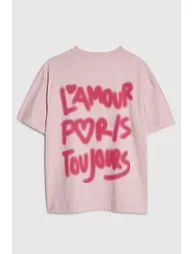 Girls Pink Graffiti T-shirt - 1