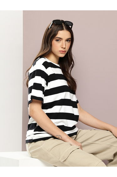 Women Oversized Striped T-Shirt