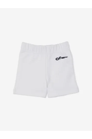 Off-White Baby Type Sweatshorts in White