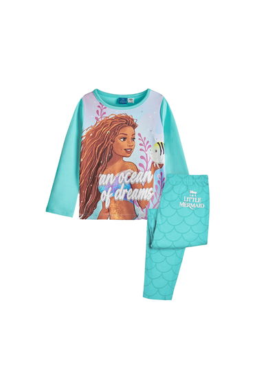 The Little Mermaid Girls Ariel Long Pyjama Set - Blue
