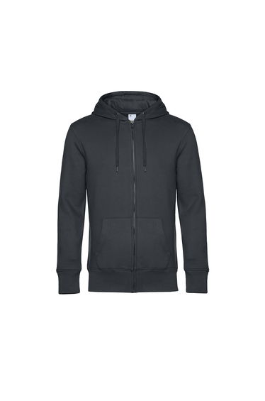 B&C Mens Full Zip Hoodie - Asphalt