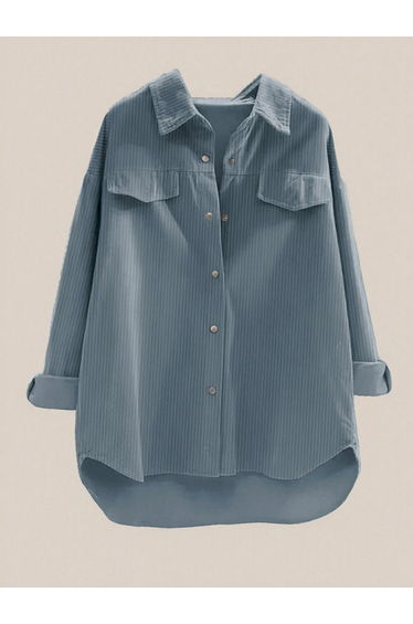 Women Corduroy Long Sleeve Shirt