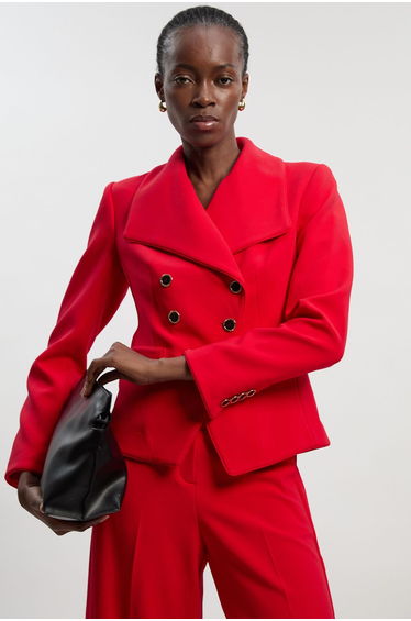 Compact Stretch Tipped Tailored Blazer