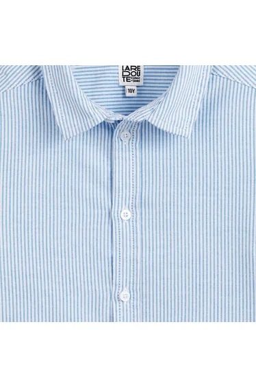 Striped Cotton Shirt with Long Sleeves