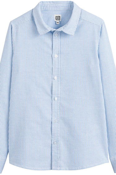 Striped Cotton Shirt with Long Sleeves