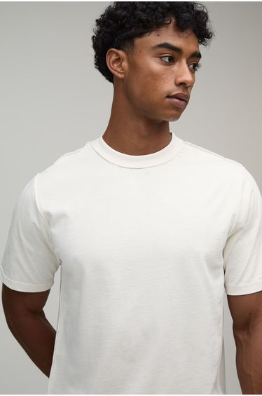 Regular Fit Exposed Seam T-Shirt - white product thumbnail 3