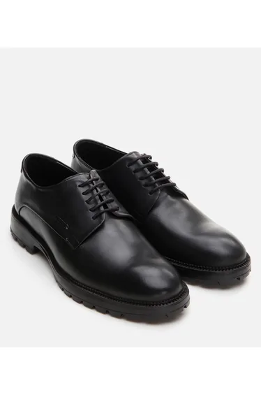 Men's Leather Black Casual Shoes