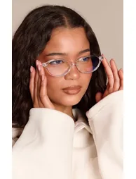 Clear Skinny Oval Blue Light Readers