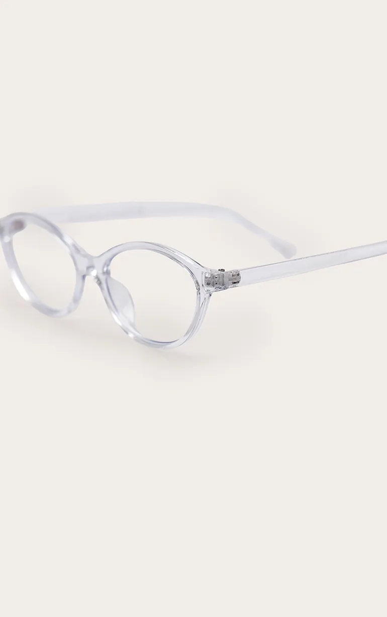 Clear Skinny Oval Blue Light Readers - 3