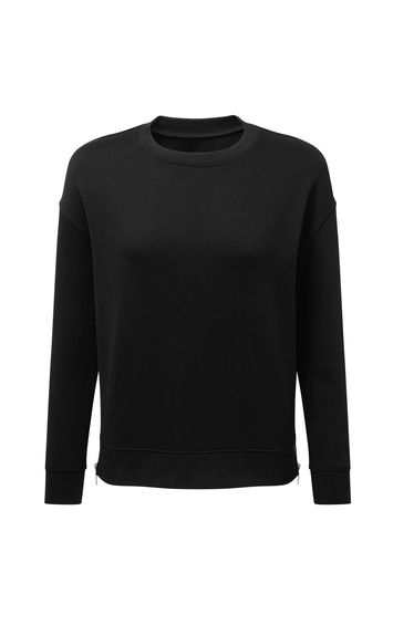 TriDri Womens/Ladies Recycled Zipped Sweatshirt - Black