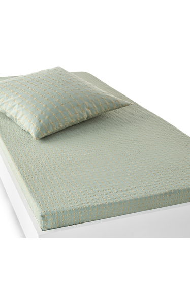 Melior Checked 100% Washed Cotton Child's Fitted Sheet