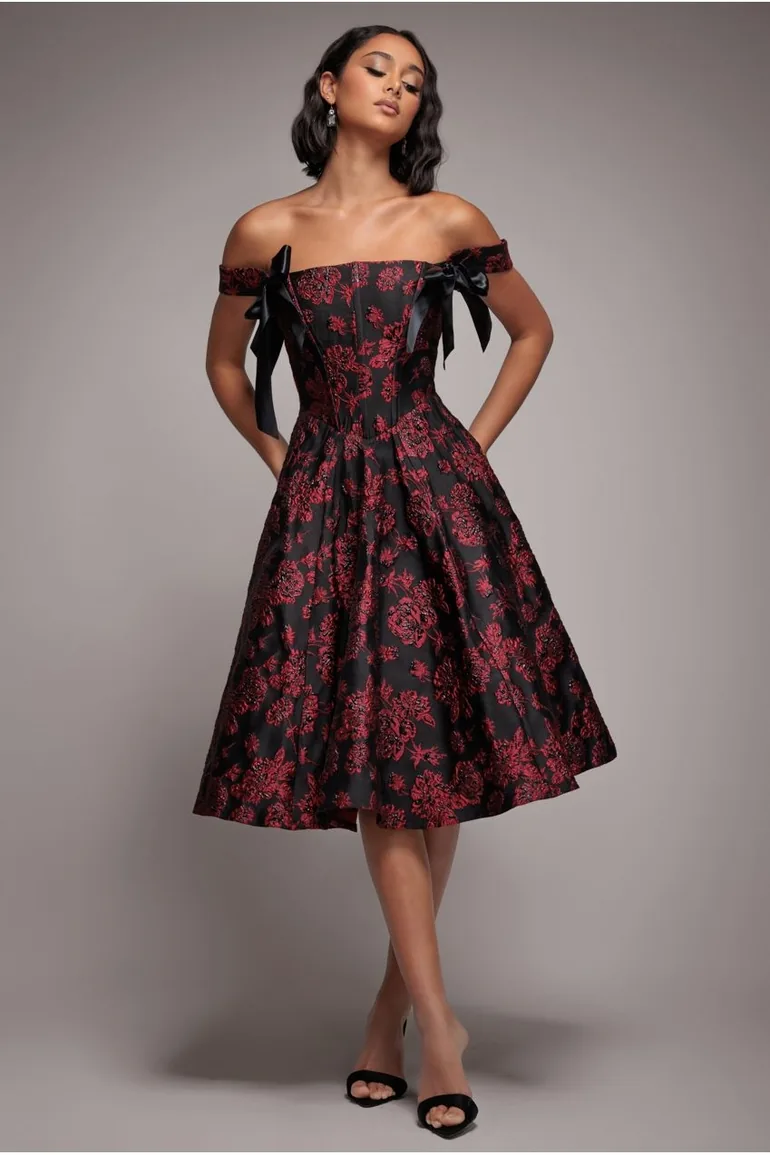 multiway dress midi Burgundy Infinity Dress: Asymmetrical Wrap Midi Bridesmaid Dress