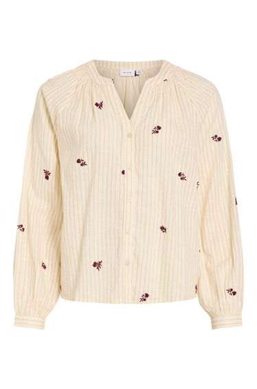 Printed V-Neck Blouse