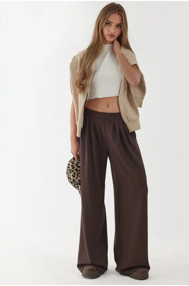 Soft Touch Pleated Wide Leg Pants