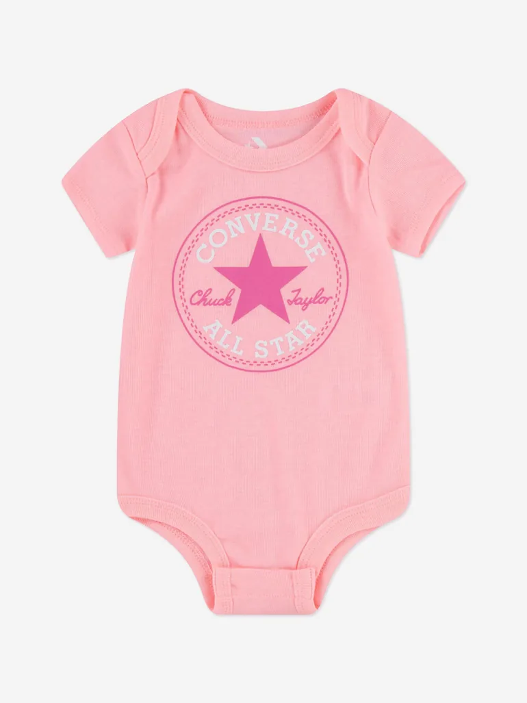 طقم أطفال بناتي 3 قطع لون زهري - 1