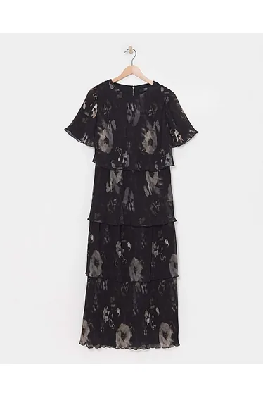 Joanna Hope Tiered Pleated Dress