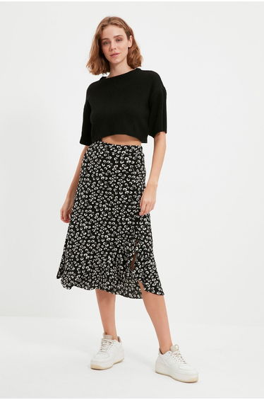 Skirt - Black - Midi