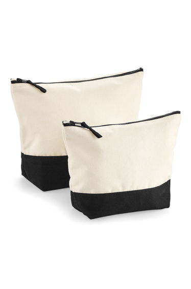 Westford Mill Dipped Base Canvas Accessory Bag (Pack of 2) - Natural/Black