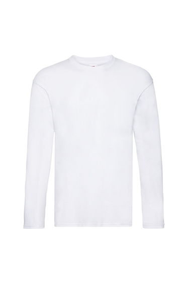Fruit Of The Loom Mens Original Long Sleeve T-Shirt - White