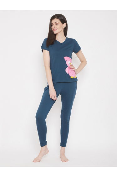 Owl Print T-Shirt and Pyjama Set