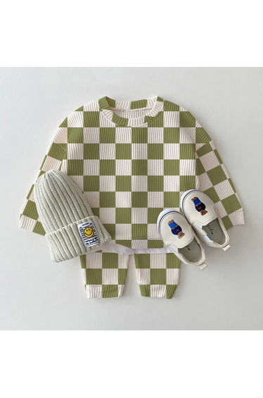 Baby Toddler Checkerboard Waffle 2-piece Set