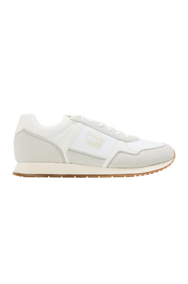 Tommy Jeans Mens Round Toe Running Trainers - Ecru