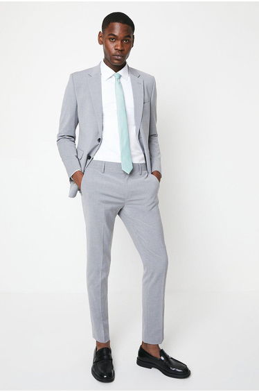 Skinny Fit Light Grey Essential Suit Trousers