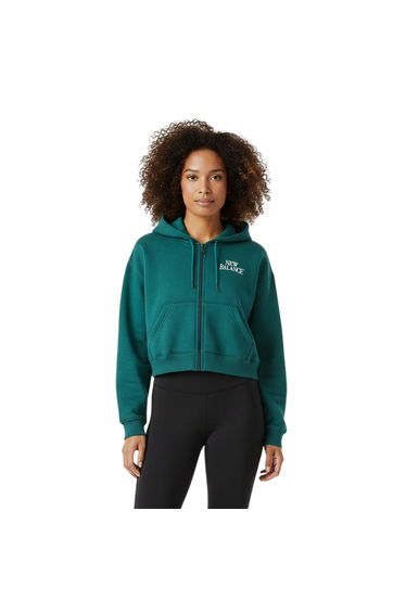 New Balance Womens/Ladies Relaxed Fit Full Zip Hoodie - Green