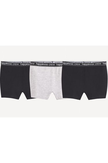 Set of 3 Plain Cotton Shorties