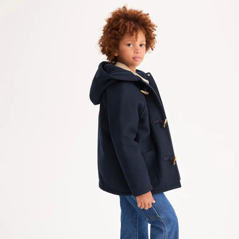 Warm Hooded Duffle Coat - 1