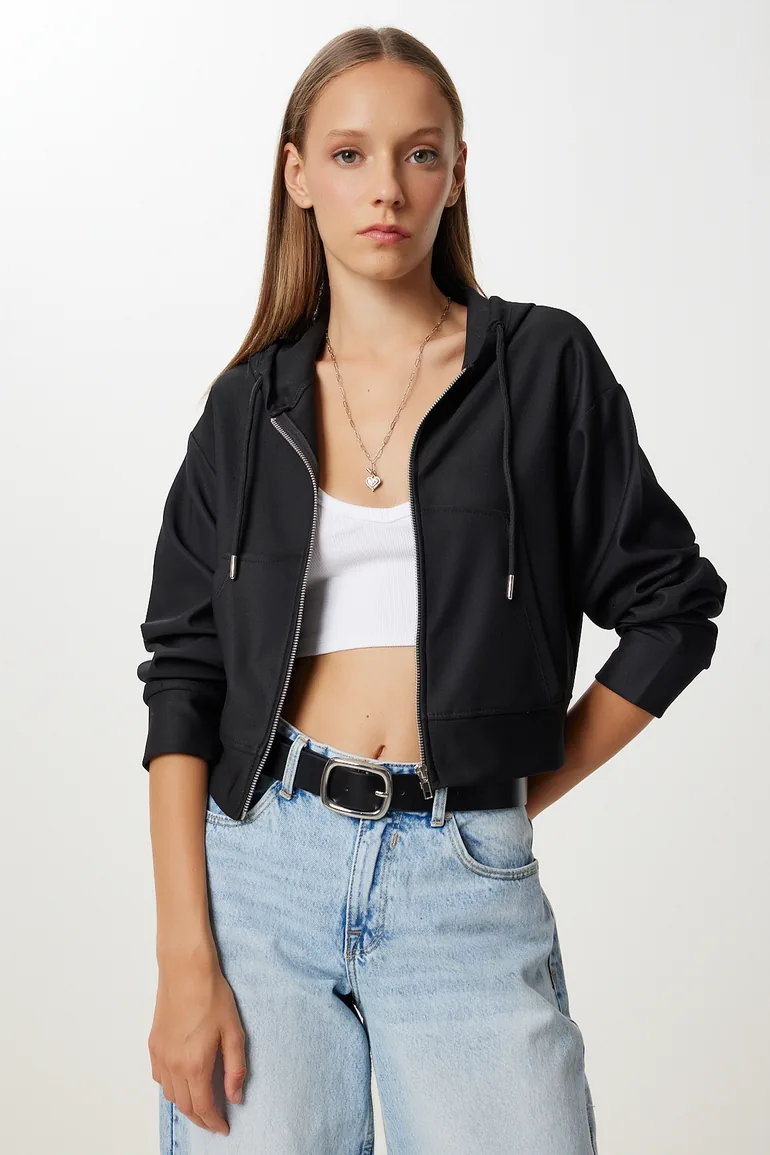 هودي هابينس إسطنبول أسود بأكمام طويلة - 1