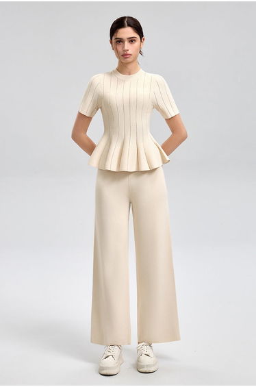 Wide Leg Knit Pants