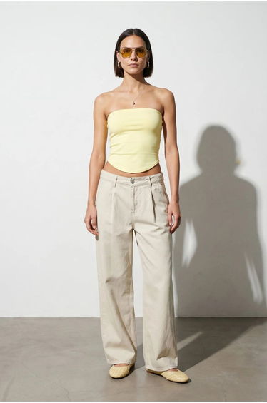 Dilvin Women’s Strapless Crop Bandeau Top