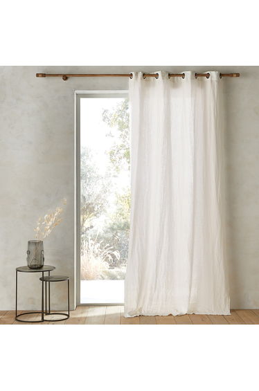 Romane Linen Single Curtain with Eyelet Header