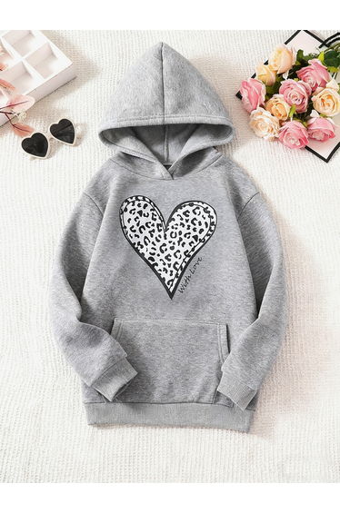Graphic Printed Pocket Detail Hoodie