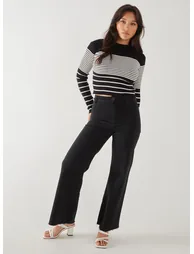 High Neck Mixed Stripe Jumper - 1