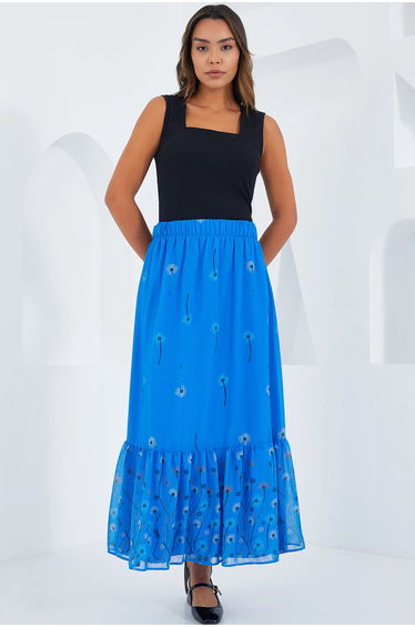 BDART Floral Print Maxi Skirt