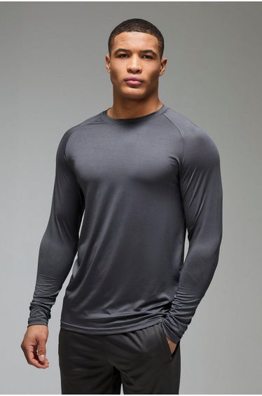 Man Active Lightweight Essentials Gym Raglan Long Sleeve T-shirt