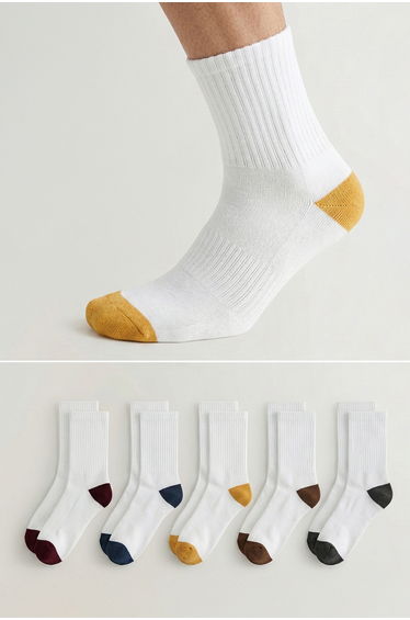 White 5-Pack Socks