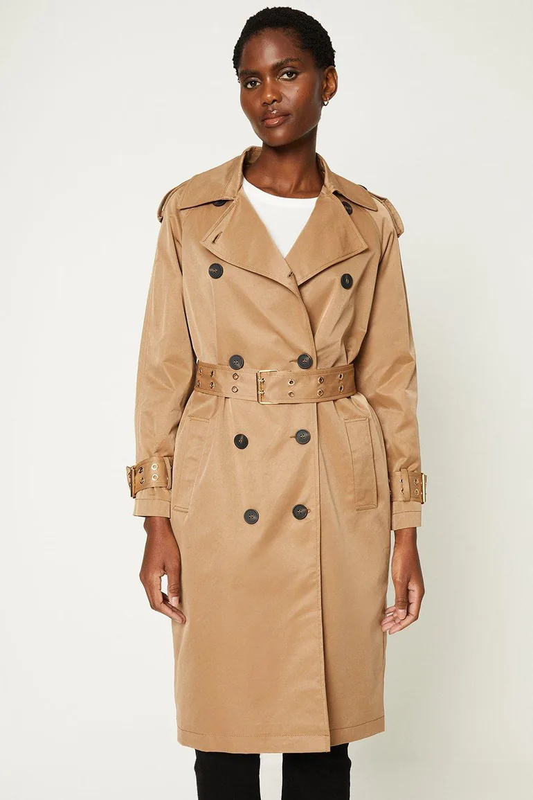 Cuff Detail Trench Coat - 3