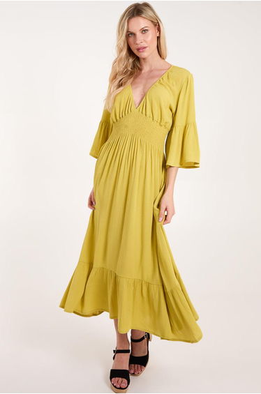 Shirred Empire Bust Dress
