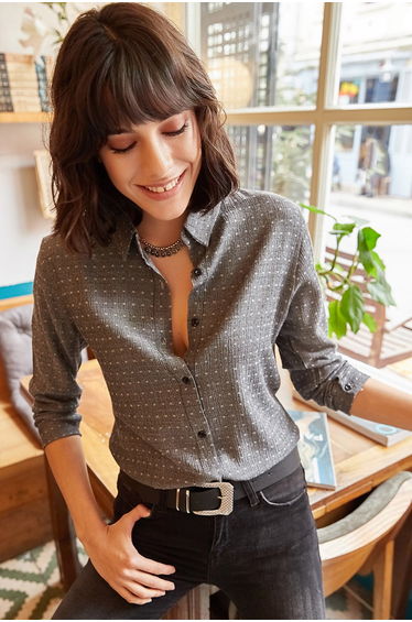 Shirt - Gray - Slim fit