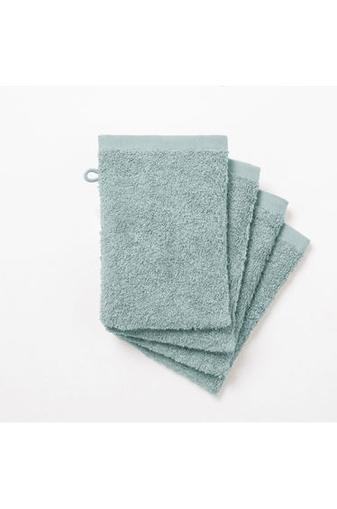 SCENARIO Set of 4 Cotton Towelling Wash Mitts