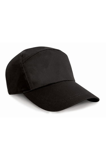 Result Unisex Plain Baseball Cap - Black