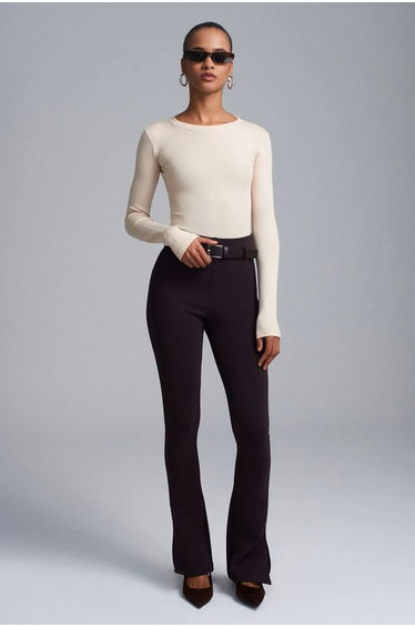 DILVIN Slim Fit Crew Neck Jersey Bodysuit