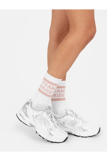 Maya Frosted Pink 'Team Bride' Socks