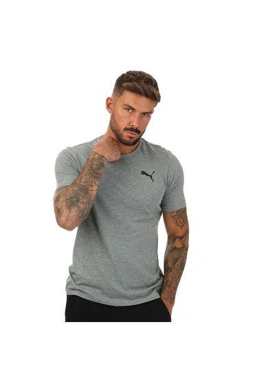 Men's Puma Small Logo T-Shirt in Grey